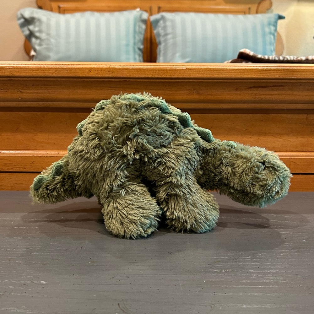 The Manhattan Toy Company Green Stegosaurus Dinosaur Plush Stuffed Animal Toy